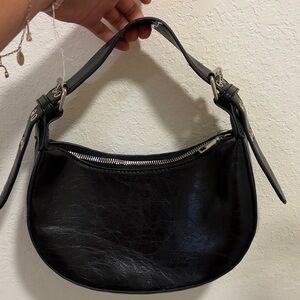 SHEIN Black Crescent Shoulder Bag